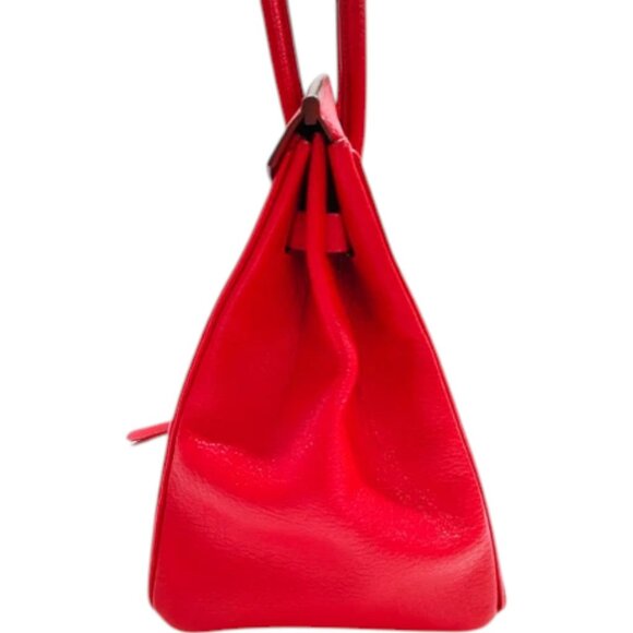 7806998BJ (X6) Hermes Hand Bag Birkin Red Leather - Picture 4 of 14